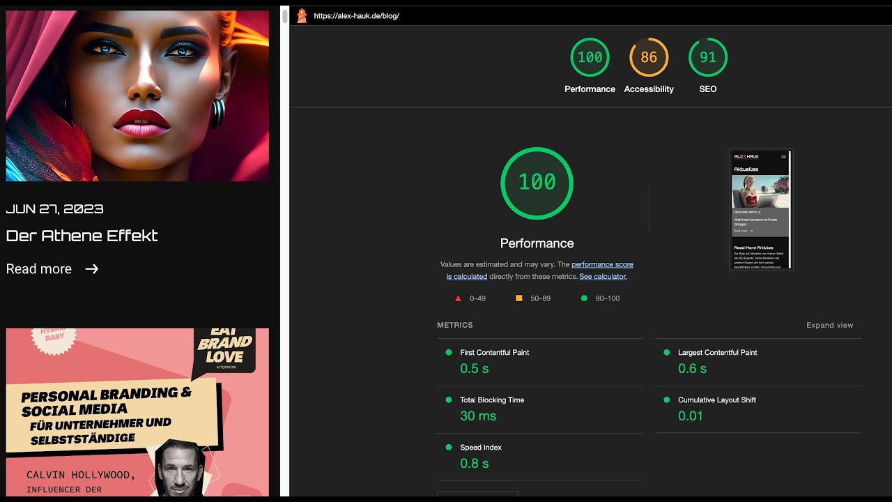 Website SEO Performance Check in Google Chrome for free