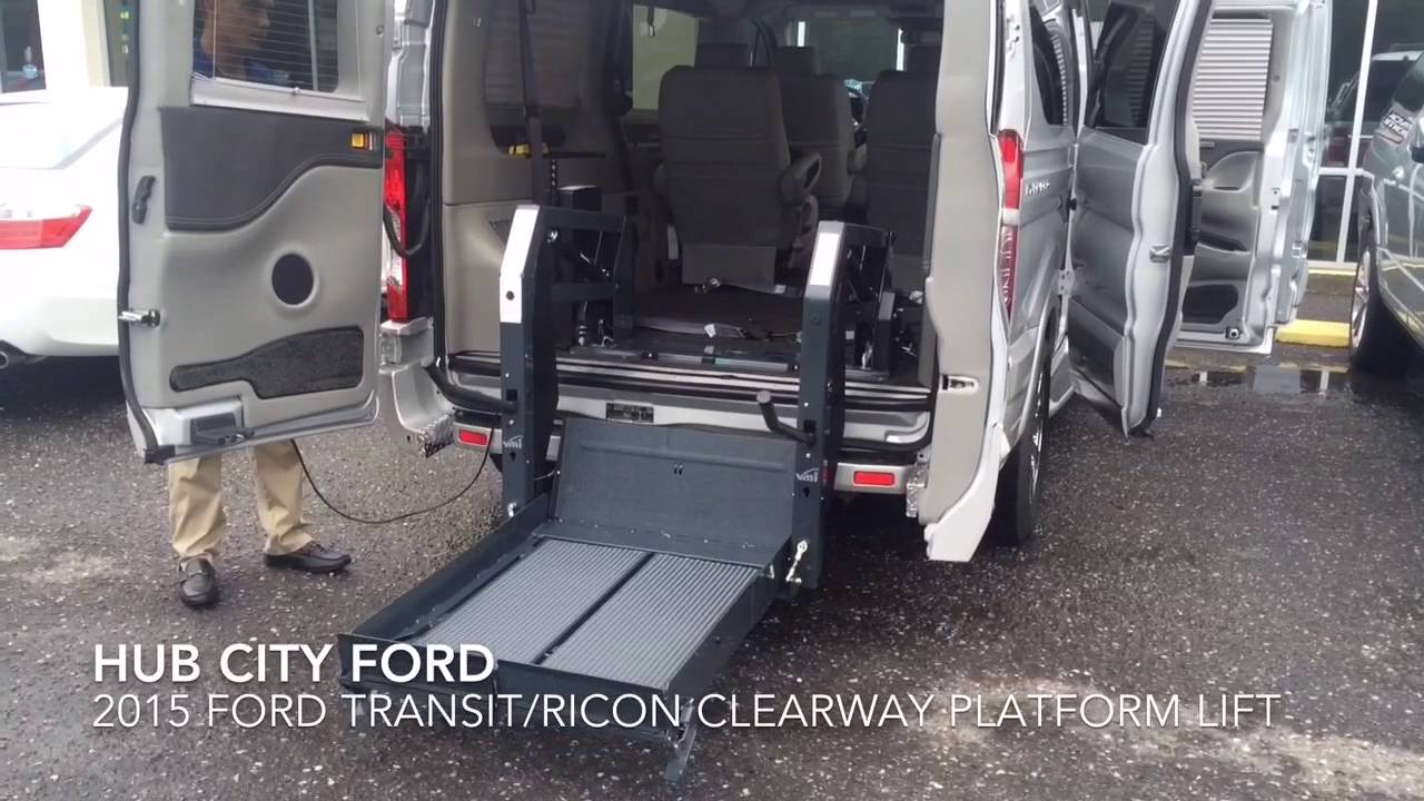 2015 Ford Transit Conversion Van equipped with a Ricon Clearway Platform Lift