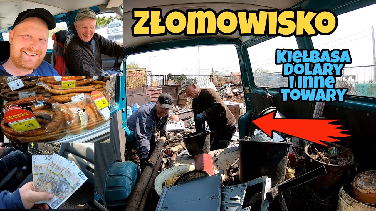 Złomowisko i Złomiarze z Sandomierza wiozą ciężki towar