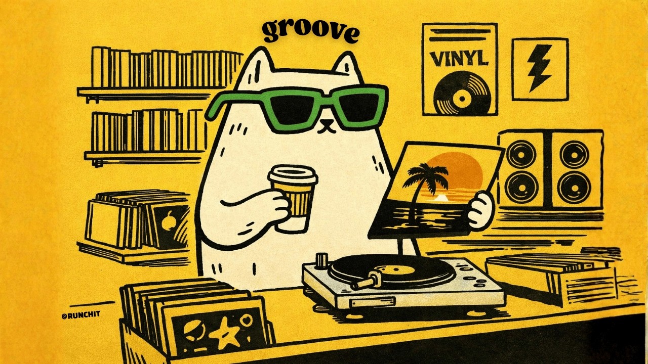 𝐏𝐥𝐚𝐲𝐥𝐢𝐬𝐭 생각 없이 틀었는데 집중되는 느좋 그루브 💿🐱😎 | GROOVE · JAZZHOP · WORK | 카페 · 매장음악 · 집중 · 노동요