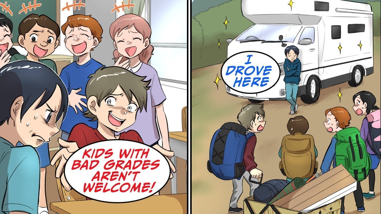 My classmates made plans to go camping, but because my grades were so bad I couldn't go Manga Dub