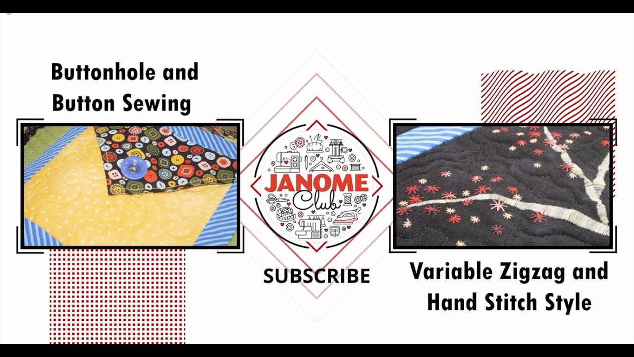 February Janome Club - Buttonholes & Variable Zigzag Blocks