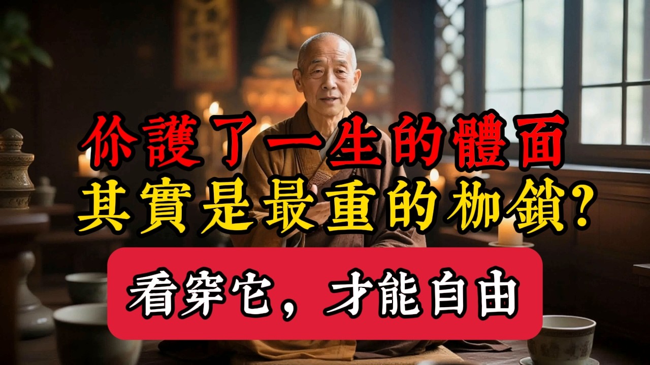 你護了一生體面，其實是最重的枷鎖？看穿它，才能自由！#佛學 #因果# 虛榮心 #我執# 改命 #轉運# 金剛經 #業力# 覺察 #修行# 焦慮 #內耗# 放下執著 #無常# 本自具足 #心安