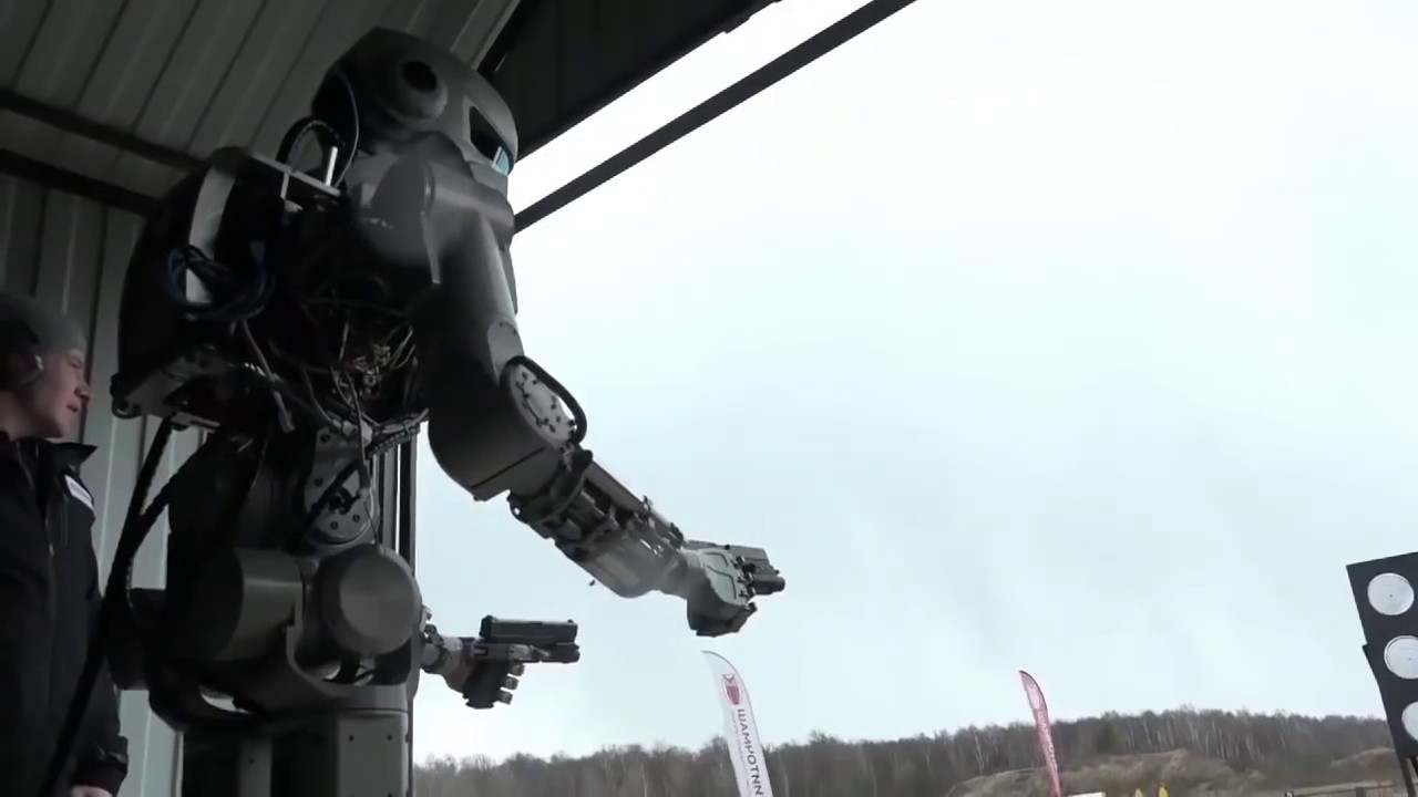 Russian Robot FEDOR Learns To Shoot Glocks