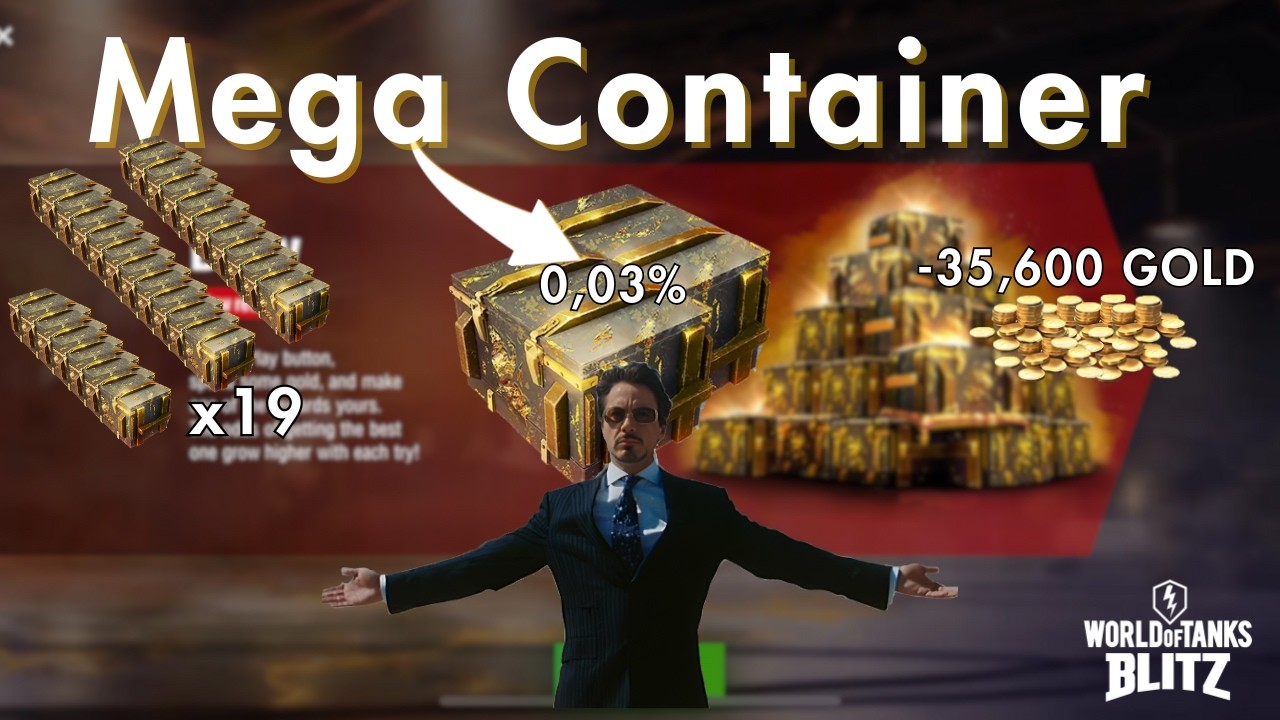 Gambling on All My Gold on Mega Container Draw | World of Tanks Blitz