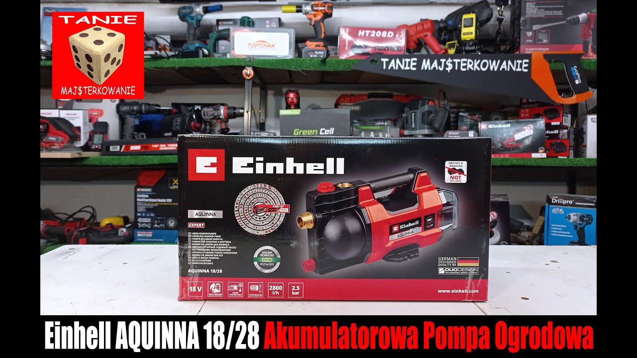 Akumulatorowa Pompa Ogrodowa - EINHELL AQUINNA 18/28 Woda z Mauzera ( deszczówka )bez prądu :)