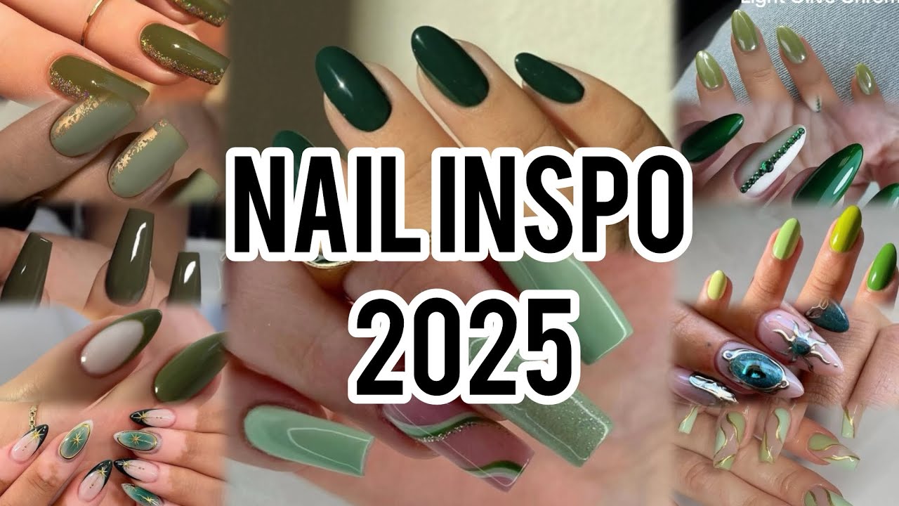 Uñas julio 2025/Nail inspo VERDE/el color de MODA que debes probar este AÑO💚