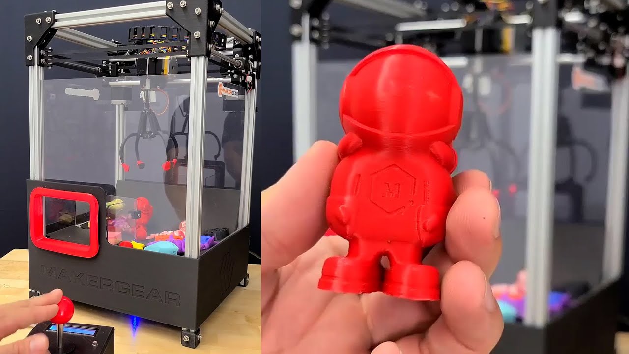 MakerGear 3D Printed Toy Claw Machine!