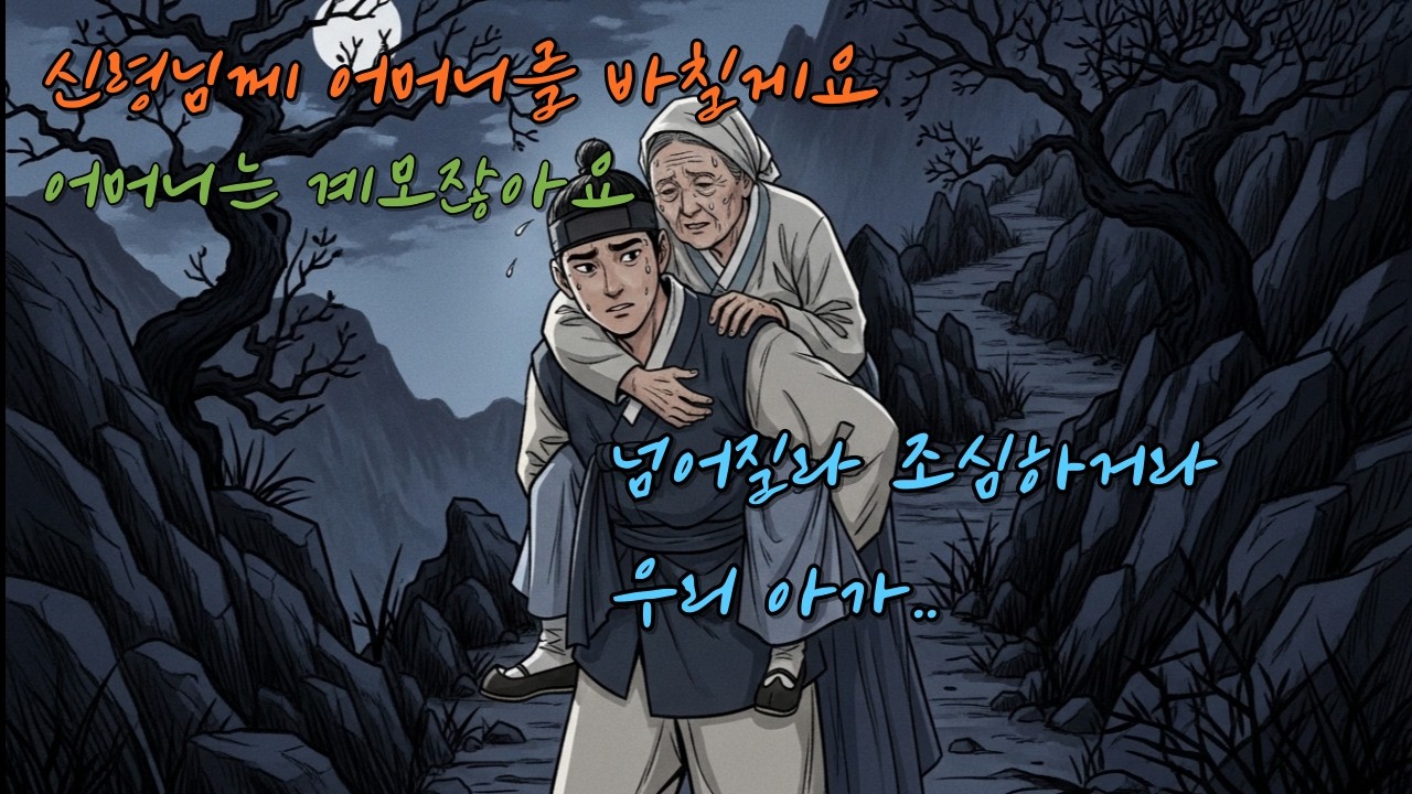 산 속에 어머니 버린 의붓 아들과 도깨비