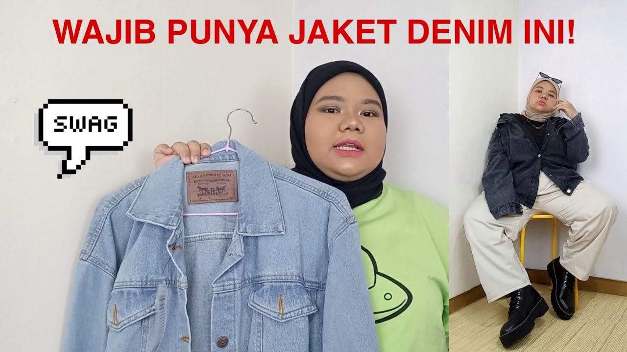 Review + Try On Jaket Denim Plussize SUPER WORTH IT | Lina Sherlina