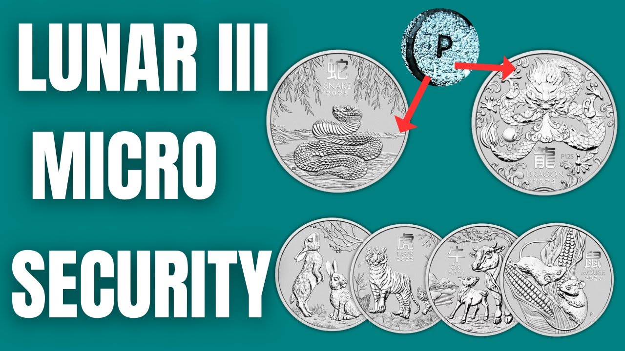 Perth Mint LUNAR Series III Micro Engraving Security on the Silver Coins (2020 Mouse to 2025 Snake)