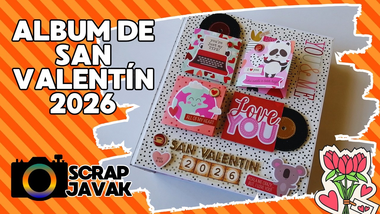 Scrapbook DIY para San Valentín | Técnica de Lomo Hueco y Shaker