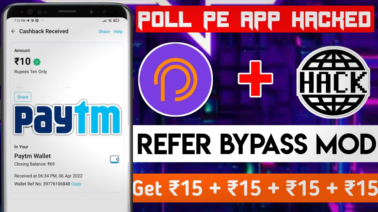 poll Pe App Hacked I New Refer Bypass Trick Hindi I New Paytm Cash Unlimited Trick Hindi I Hindi