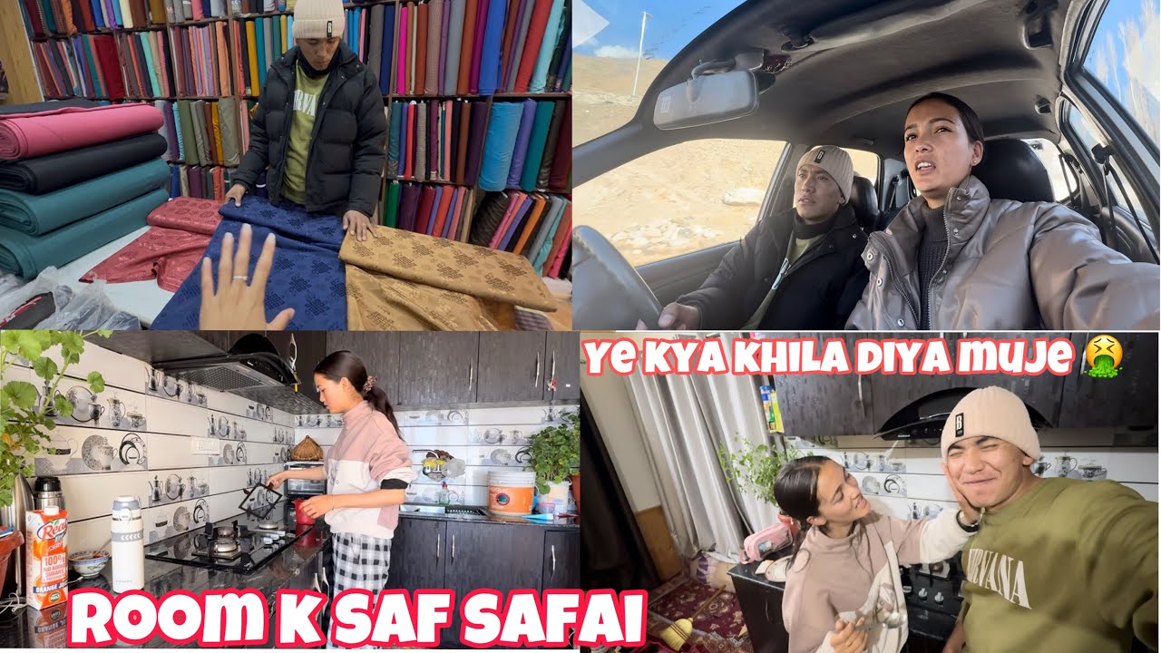 ROOM K SAF SAFAI | YE KYA KHILA DIYA 🤮 #dailyroutine #ladakhivlogger #spitivlogger 