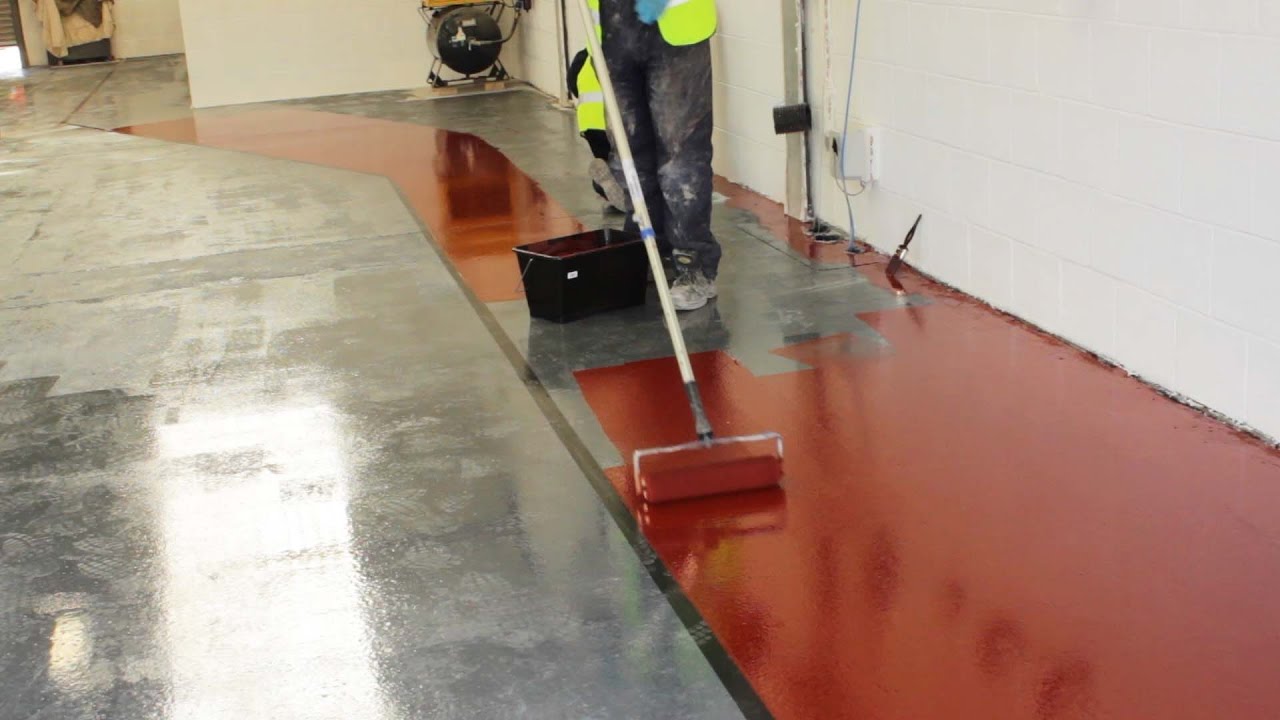 Paint a concrete floor with epoxy resin paint | Rizistal