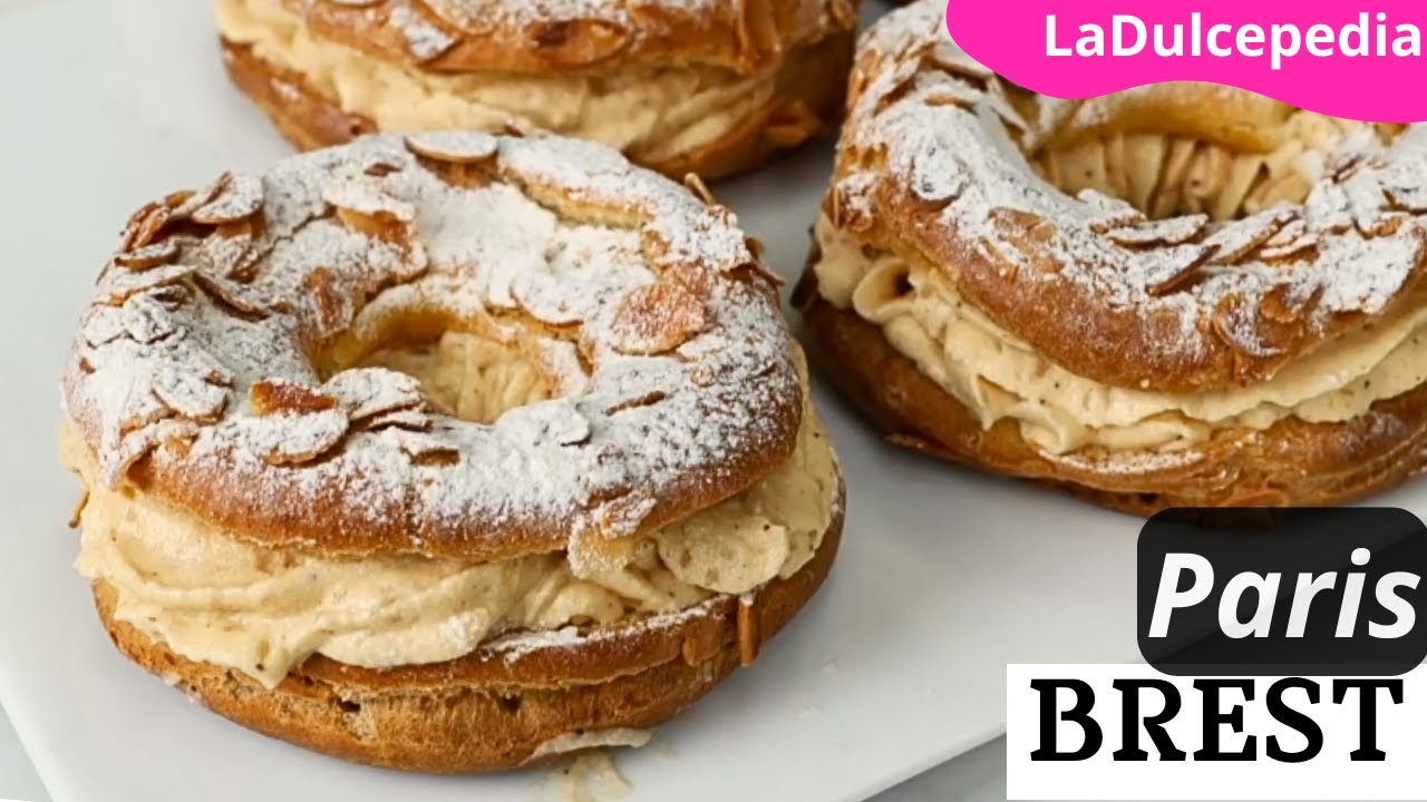PARIS BREST . Masa choux con crema pastelera de praliné