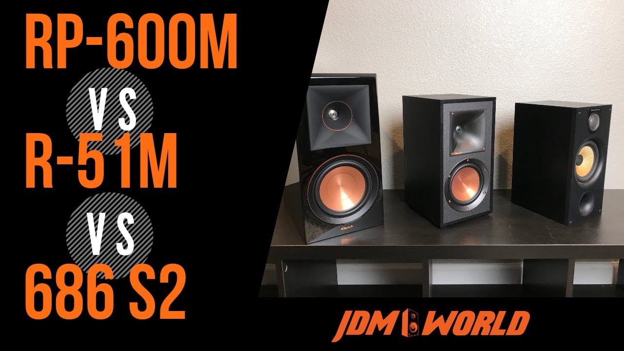 KLIPSCH RP-600M против KLIPSCH R-51M против B&W 686 s2. Битва книжных полок 1