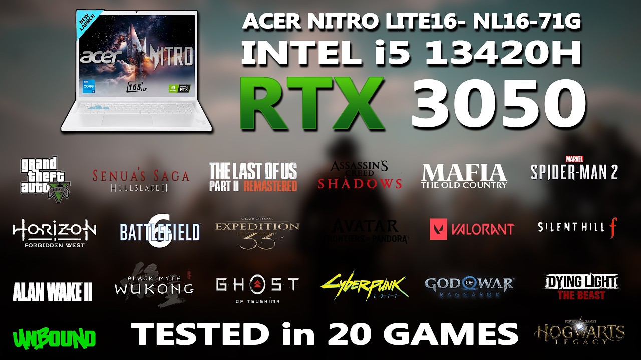 Новый игровой ноутбук ACER NITRO Lite 16 — Intel i5 13420H + RTX 3050: тест производительности в ...