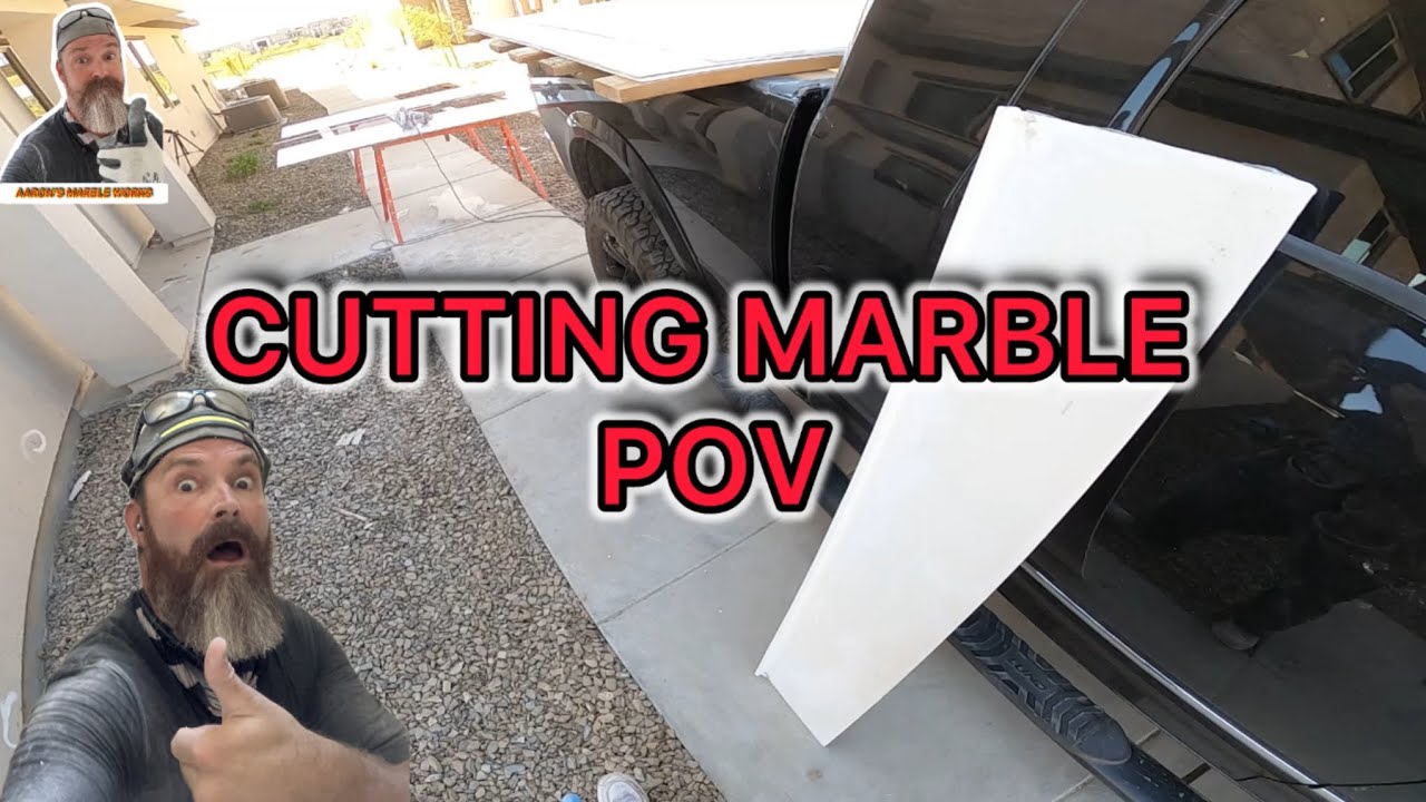 POV: CUTTING CULTURED MARBLE (RAW UNEDITED FOOTAGE)
