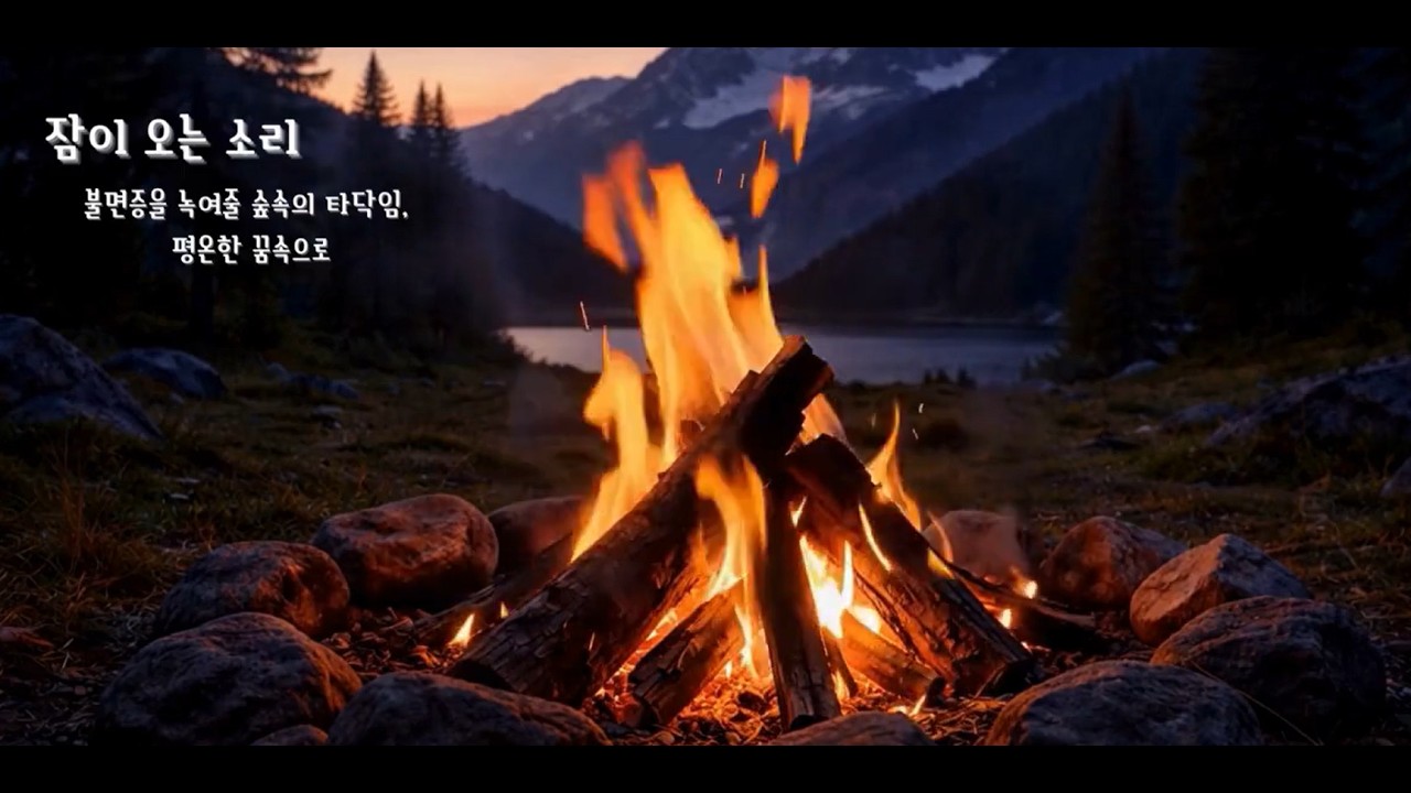 Cozy Fire Meditation – Sleep & Stress Relief 명상/수면 영상/따뜻한 모닥불과 함께하는 힐링 타임