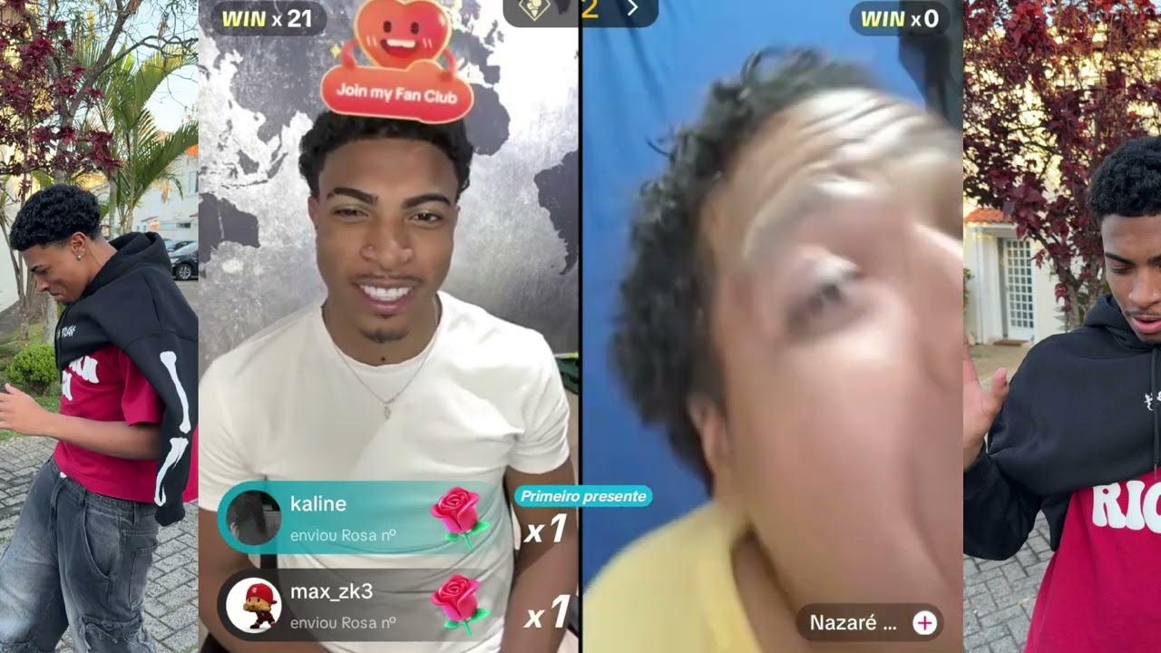 Zago e Nazaré Metralha se amando na LIVE 🤣