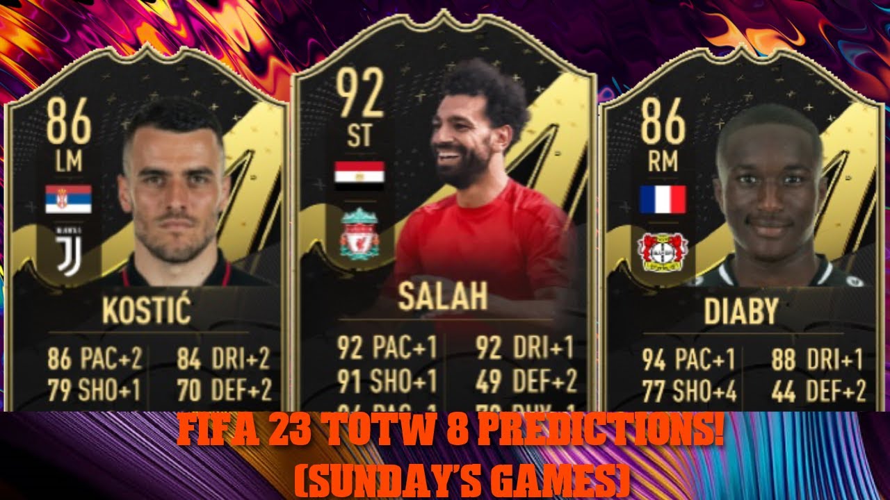 FIFA 23 TOTW 8 PREDICTIONS FT. 🇪🇬 SALAH, 🇷🇸 KOSTIC AND 🇫🇷 DIABY
