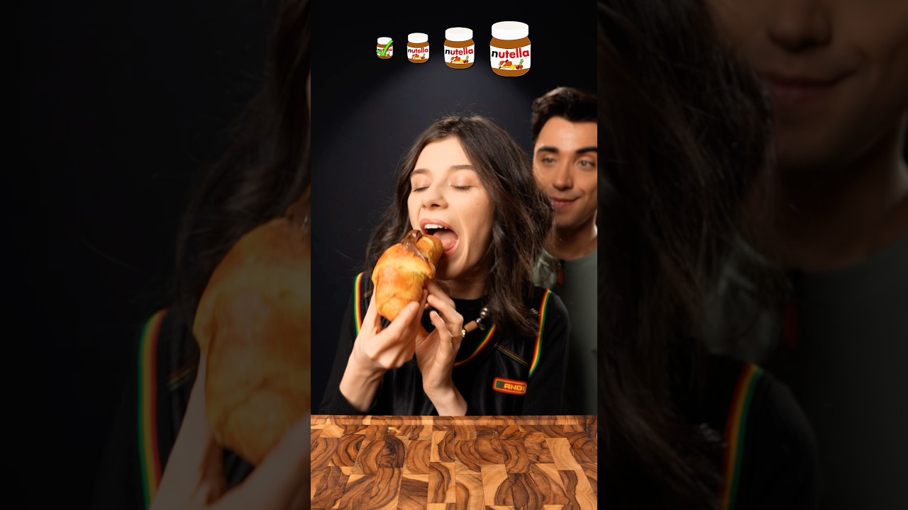 Small, Big, Giant Nutella Frozen Croissant Challenge Part 1