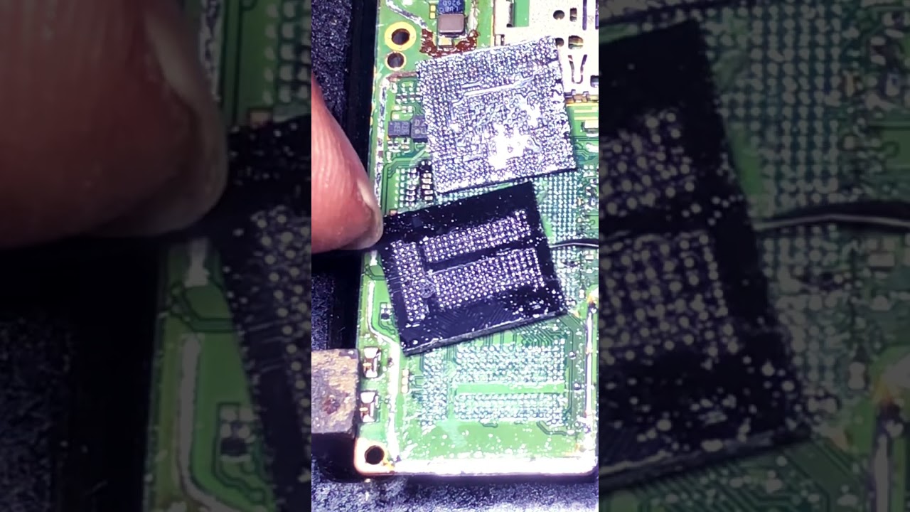 Black pasted CPU EMCP | remove cleaning process #realinfo #repair #cpu #phonerepair