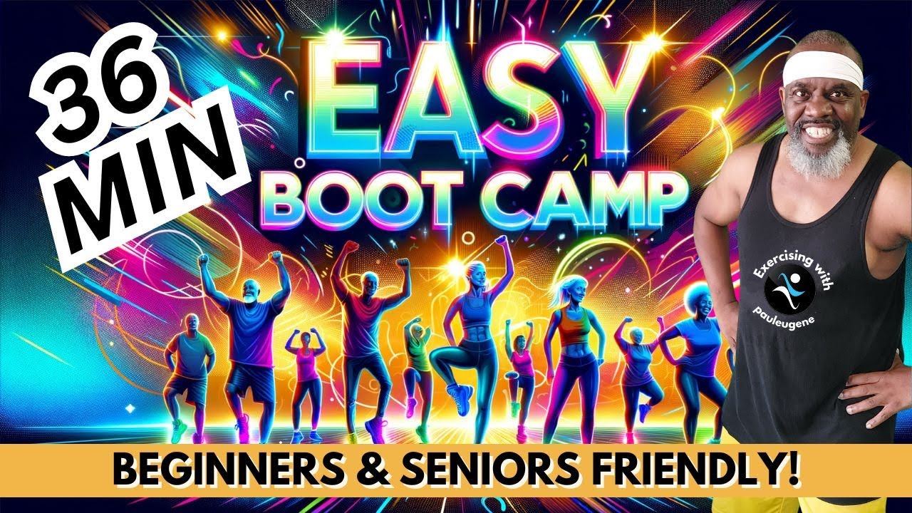 Easy Standing Low Impact Boot Camp Full Body Workout | 36 Min | Beginners and Senior Friendly.