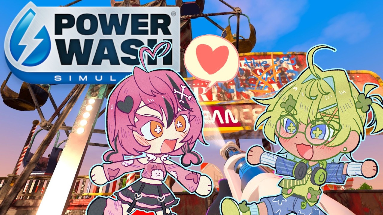 【POWERWASH SIMULATOR】WE'RE CONTENT FARMING | Prim Roserin Idol vtuber