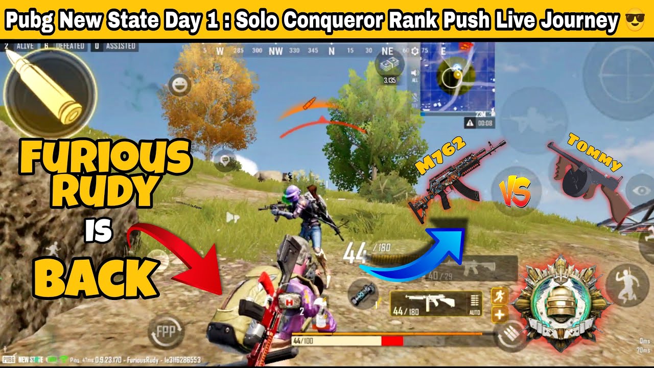 Best Conqueror Tips And Tricks - Pubg New State - Solo Conqueror Rank Push Gameplay - HINDI