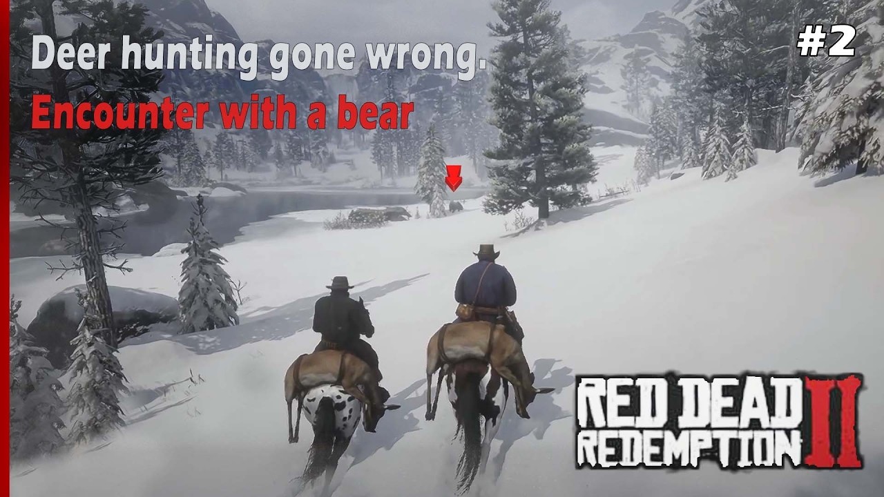 RDR 2 !! Deer Hunting gone Wrong ❌ Encounter With a  bear 🐻 | #gaming #rdr2 