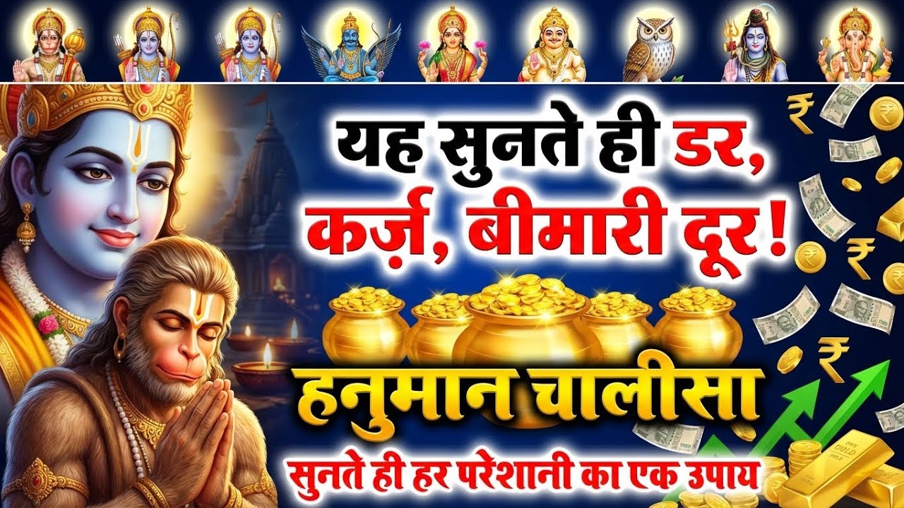 हर डर, कर्ज और अटका काम दूर होगा, श्रद्धा से हनुमान चालीसा सुनो | Hanuman Chalisa #HanumanChalisa