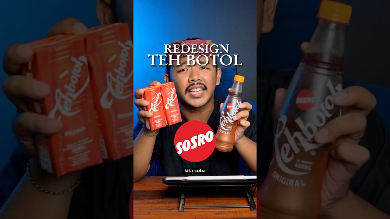 ELEGANT! REDESIGN TEH BOTOL SOSRO? #redesign #tehbotol #sosro #trending #serunyabelajar #brand