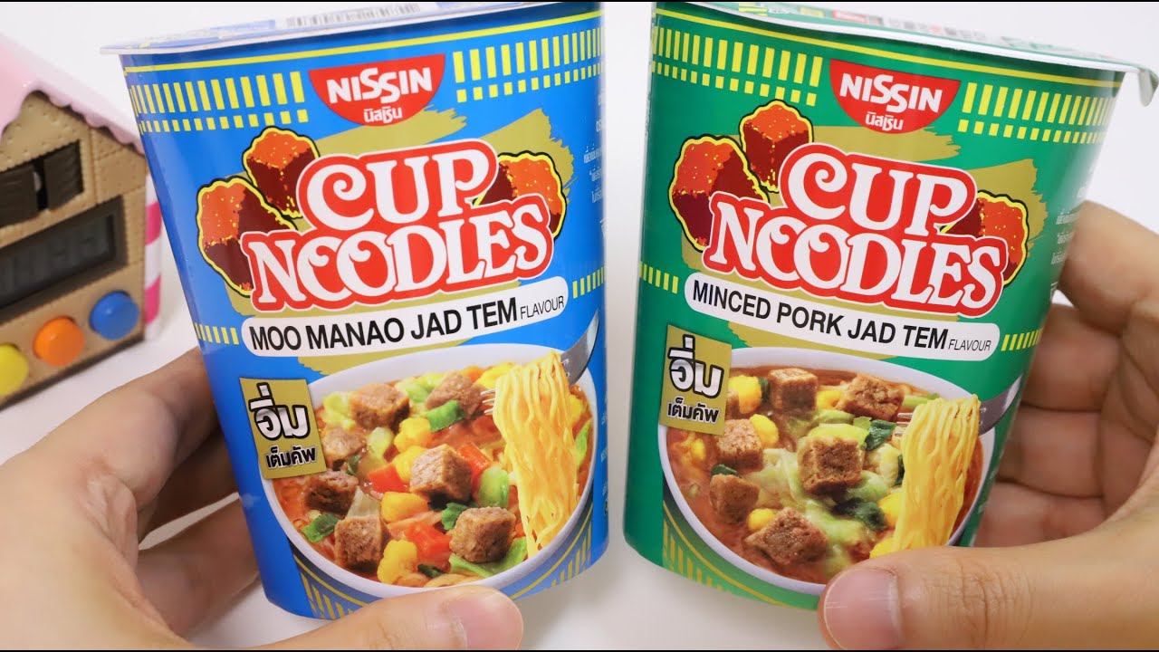 Thai Cup Noodles Moo Manao and Minced Pork
