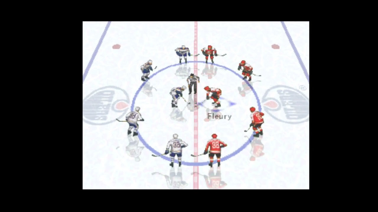 NHL Face Off '97 - Game 3 (2-1 Win) First Round - Calgary Flames vs Edmonton Oilers (PS1)