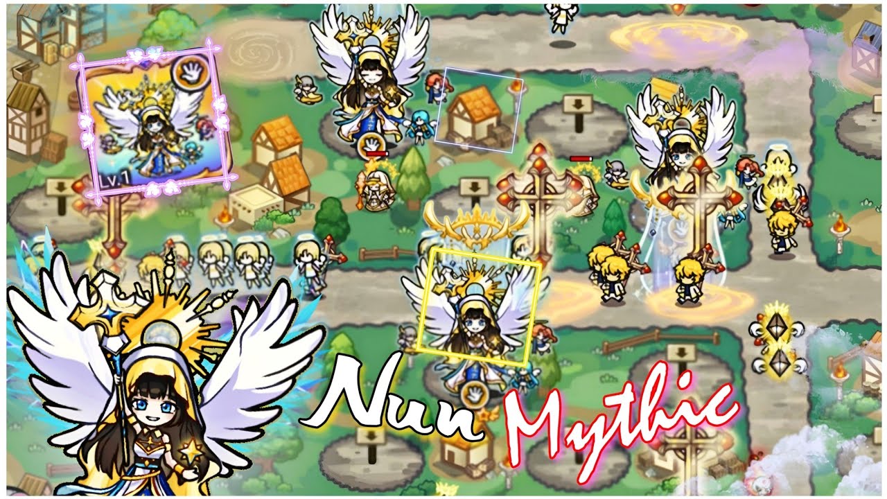Tôi đã mua Tháp Nun Mythic siêu dễ thương! | Gold Tower Defence | Snow