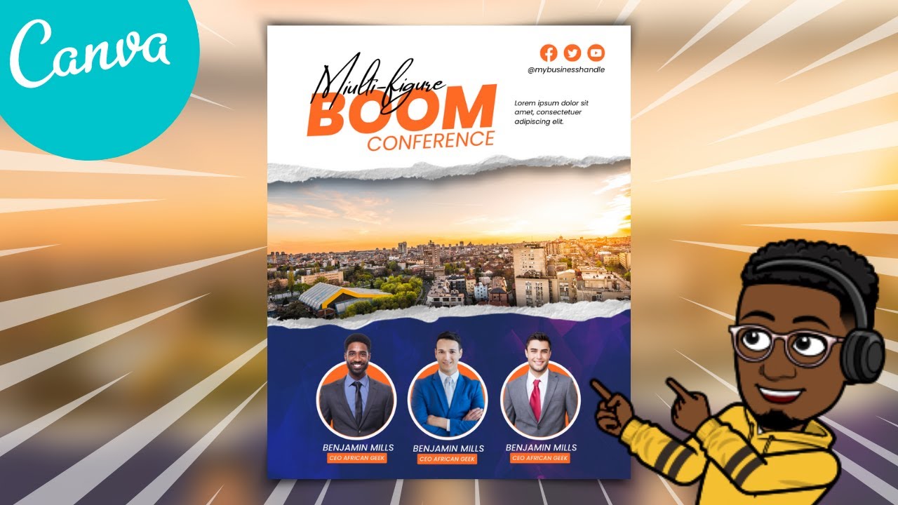 Professional Business Flyer/Poster in Canva | African Geek