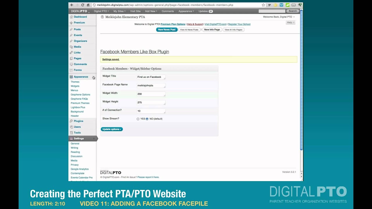 PT11 - Adding a Facepile - Creating a Great PTA website
