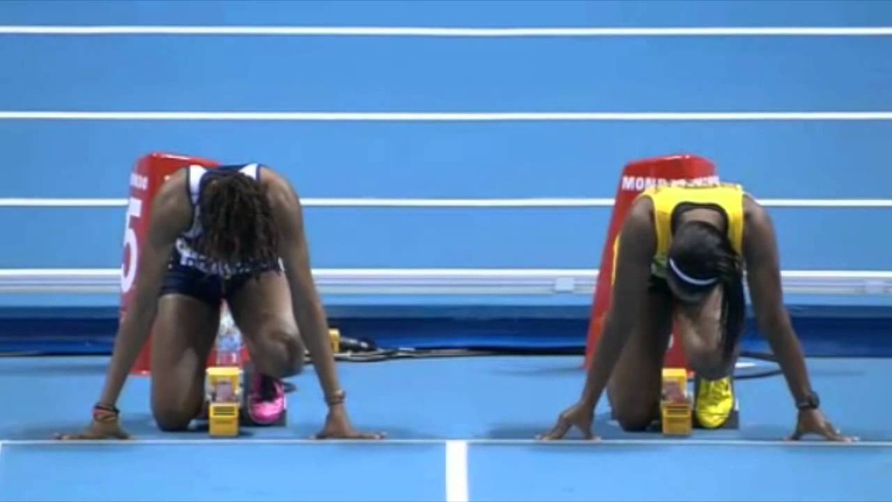 World Indoor Championships 60m Round 1 Heat 4 Sopot - Veronica Campbell Brown post race