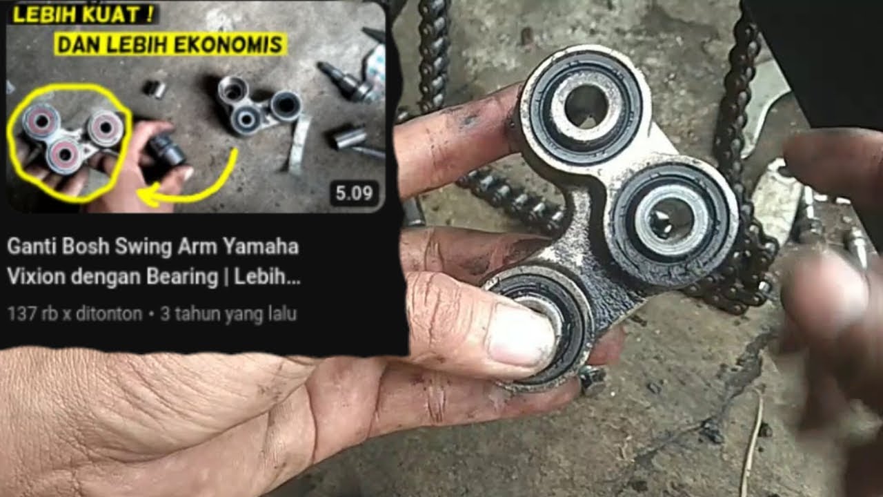 Ganti Bosh Swing Arm Yamaha Vixion dengan Bearing | Lebih Murah dan Simple ! Part 2