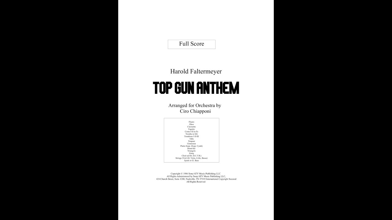 Top Gun Anthem  Arranged for  Orchestra by Ciro Chiapponi @cirochiapponi5834