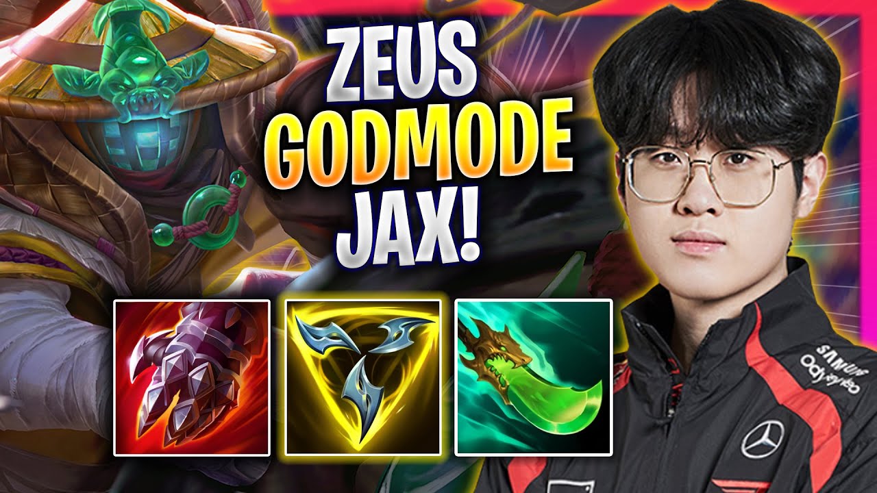 ZEUS LITERALLY GOD MODE WITH JAX! - T1 Zeus Plays Jax TOP vs Kennen! | Season 2024
