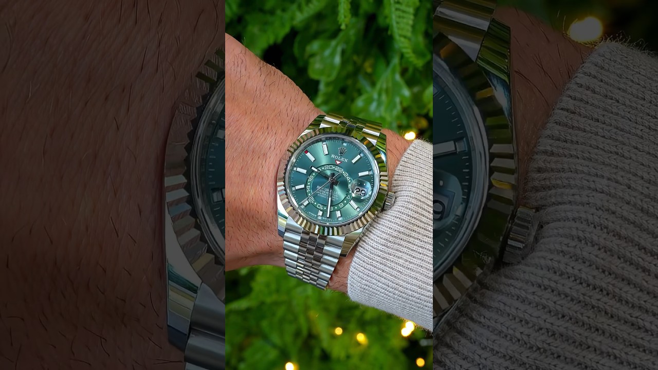 WOW! New Rolex Sky-Dweller green dial 336934 #luxurywatch #watch #watchesandwonders