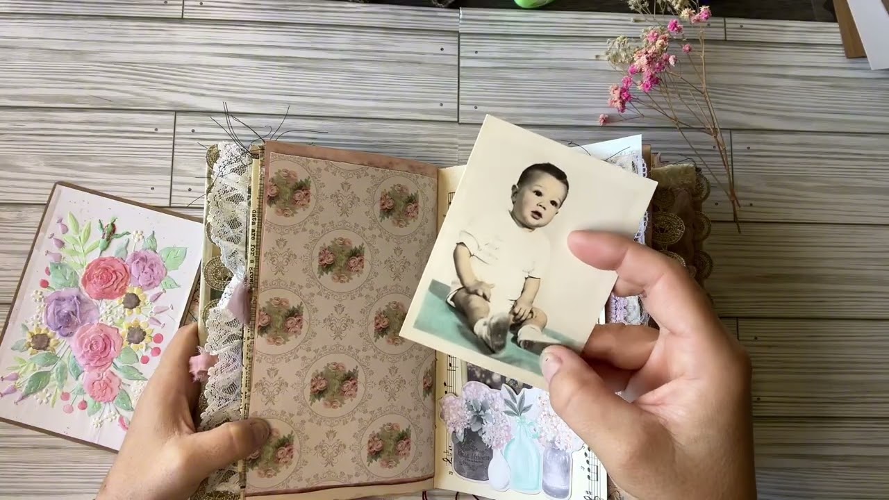 Shabby Chic Junk Journal Flip Through! Slow Stitching Closure