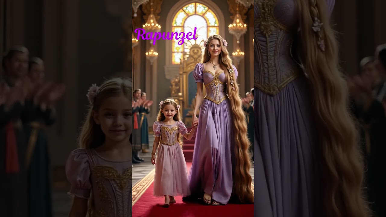 Disney Princesses with their Daughters #shorts