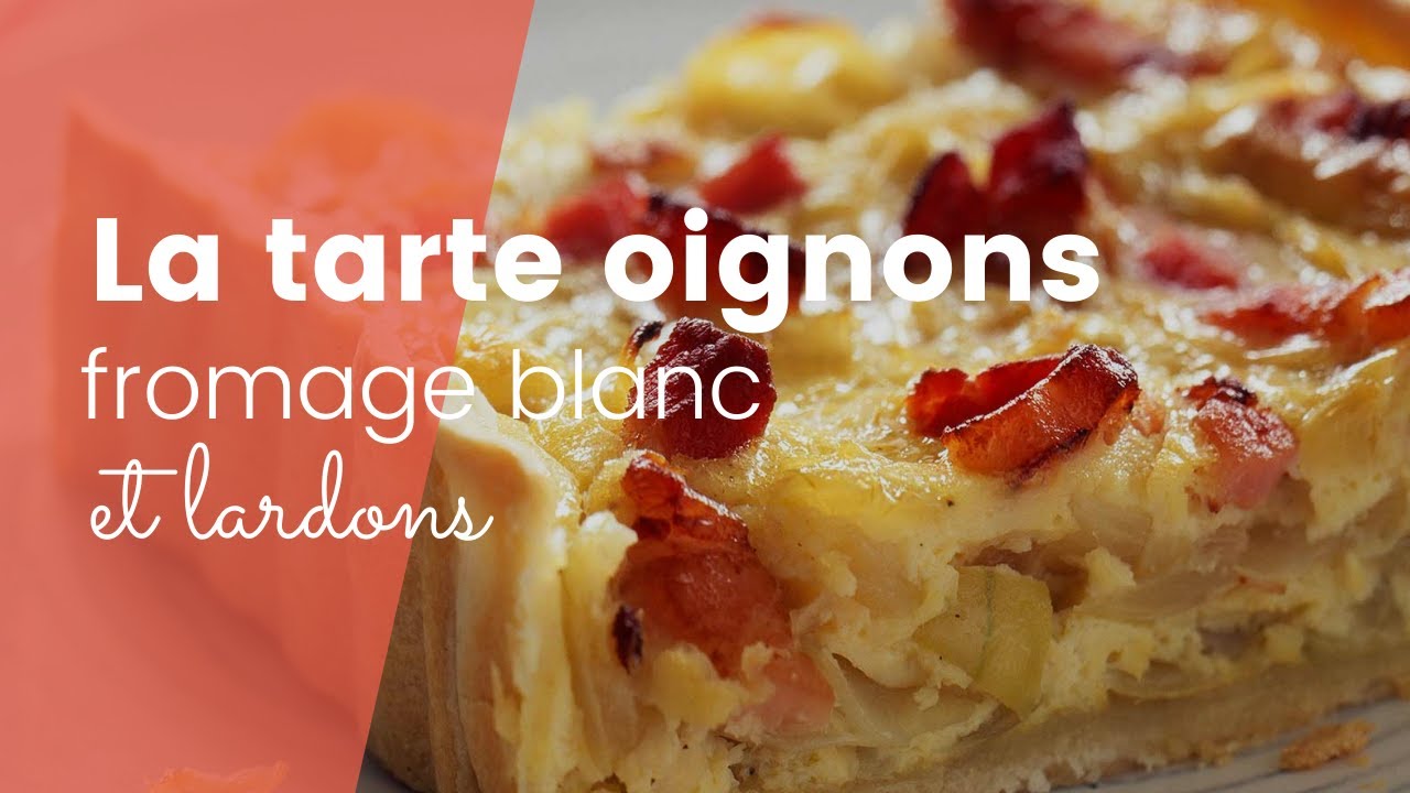 La recette de la tarte aux oignons, fromage blanc et lardons