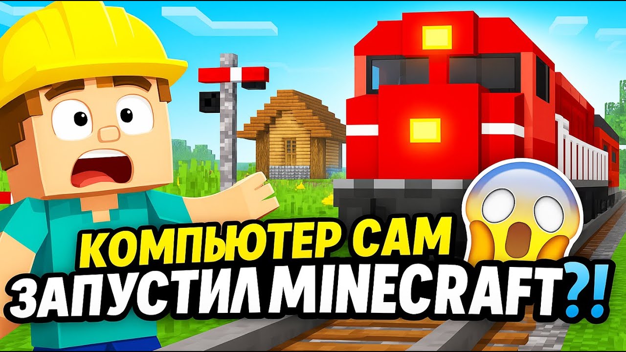 Играю в майнкрафт поезда, новая смена на переезде | Minecraft Train