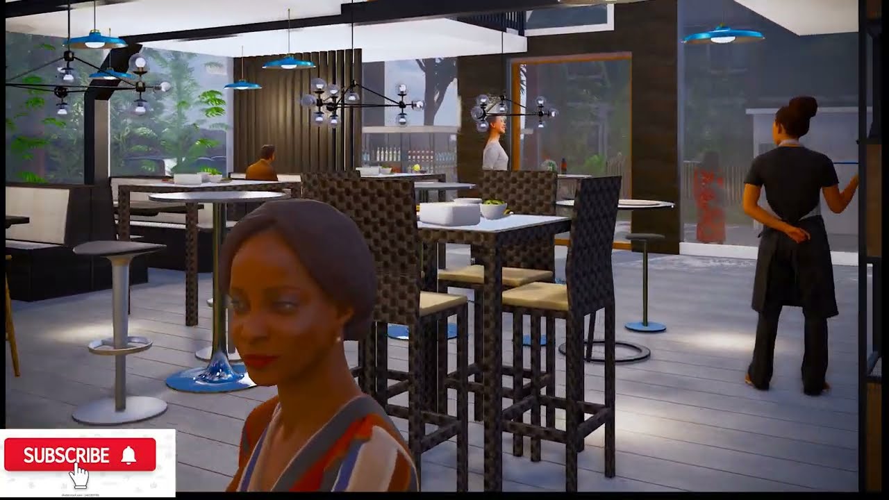 Double height Restaurant interior and exterior design |
