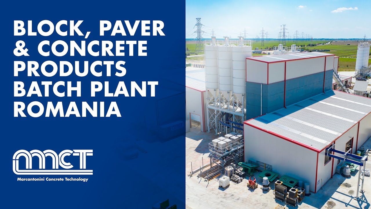 Concrete Products, Block & Paver, Mixing Batch Plant, Concrete Blending - Florea Romania (MCT Italy)